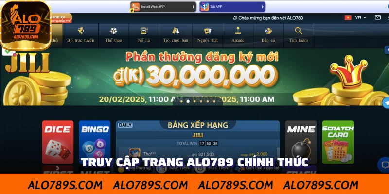 Vào đúng link chính thức của nhà cái